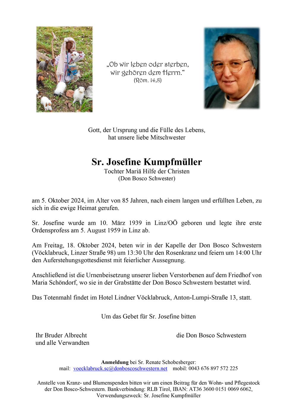 Parte Sr. Josefine Kumpfmüller