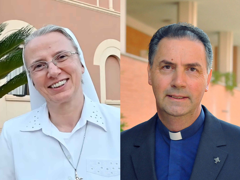 Schwester Simona Brambilla MC und Kardinal Ángel Fernández Artime SDB Schwester Simona Brambilla MC und Kardinal Ángel Fernández Artime SDB